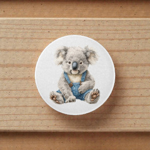 Watercolor Whimsical Personalized Koala Bear Ceramic Knob