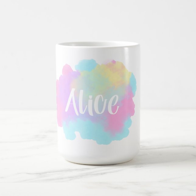 Watercolor Whimsy: Personalised Delight Magic Mug (Center)