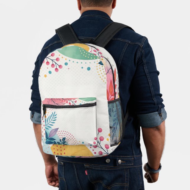 Watercolor Whimsy Printed Backpack (Insitu (Model))