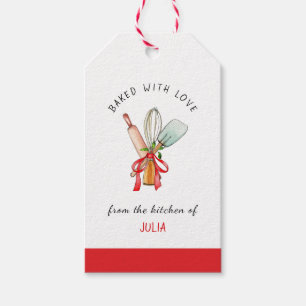 Watercolor Whisk bakers Holiday baking Gift Tags