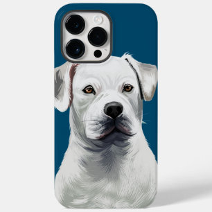 WATERCOLOR WHITE AMERICAN BULLDOG DOG Case-Mate iPhone 14 PRO MAX CASE