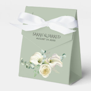 Watercolor White Calla Lilies Favour Box
