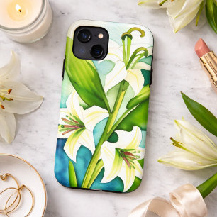 Watercolor White Lilies  iPhone 11 Case