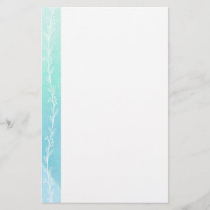 Watercolor White Vine Stationery