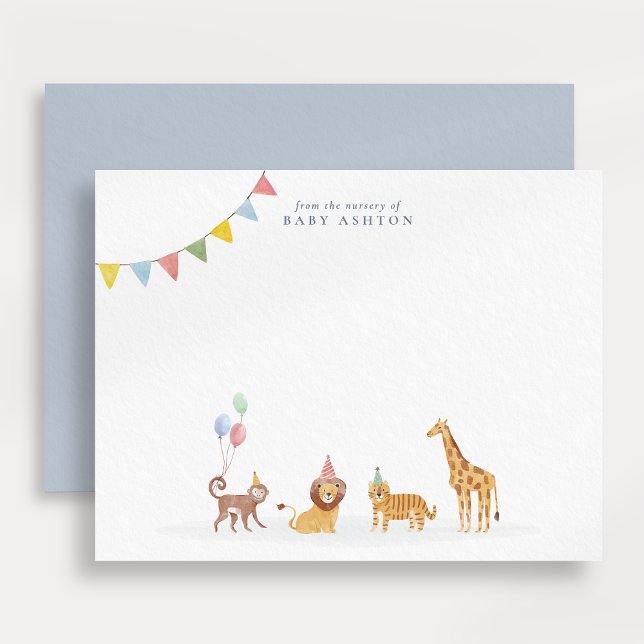 Watercolor Wild Animals Nursery note card (Creator Uploaded)