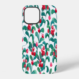 Watercolor wild berries, seamless pattern. iPhone 12 case