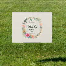 Watercolor Wild Floral Ba by Shower This Way