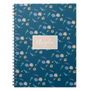 Watercolor Wild Florals Botanical Event Designer Notebook