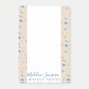 Watercolor Wild Florals Botanical Event Designer Post-it Notes
