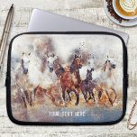 Watercolor Wild Running Horses Laptop Sleeve<br><div class="desc">Laptop skin featuring a watercolor image of wild running horses. Beautiful for any animal lover,  and of course especially horse lovers.</div>