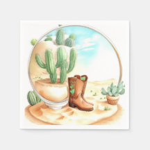 Watercolor Wild West Boy Baby Shower