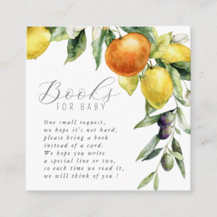 Watercolor Wildflower Baby Shower Book Request Enc Enclosure Card