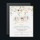 Watercolor Wildflower Baby Shower Magnetic Card<br><div class="desc">Throw all caution to the wind with this magical watercolor wildflower garden theme for babies,  with its whimsical calligraphy heart script. Easily customise your personal information of choice to make it your own.</div>