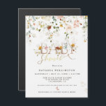 Watercolor Wildflower Baby Shower Magnetic Card<br><div class="desc">Throw all caution to the wind with this magical watercolor wildflower garden theme for babies,  with its whimsical calligraphy heart script. Easily customise your personal information of choice to make it your own.</div>