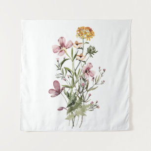 Watercolor Wildflower Bouquet #1 Tapestry