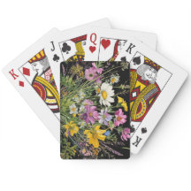 watercolor wildflower bouquet on black background