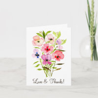 Watercolor Wildflower Bouquet with Photo Wedding