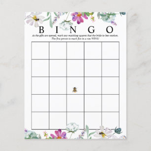 Watercolor Wildflower   Bridal Bingo   Games