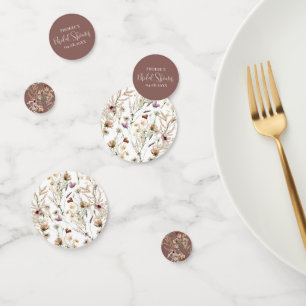 Watercolor Wildflower Bridal Shower Confetti