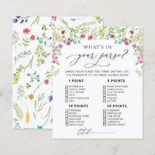 Watercolor Wildflower Bridal Shower Game