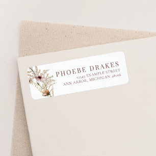 Watercolor Wildflower Bridal Shower Return Address
