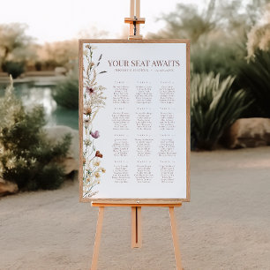 Watercolor Wildflower Bridal Shower Seating Chart