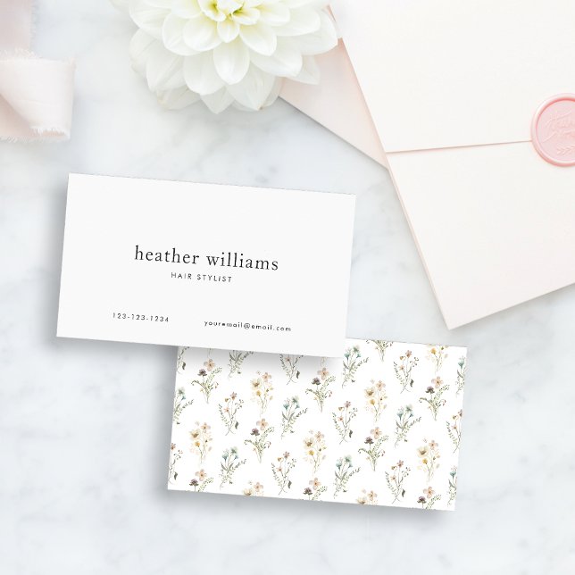 Watercolor Wildflower Business Cards (Creator Uploaded)