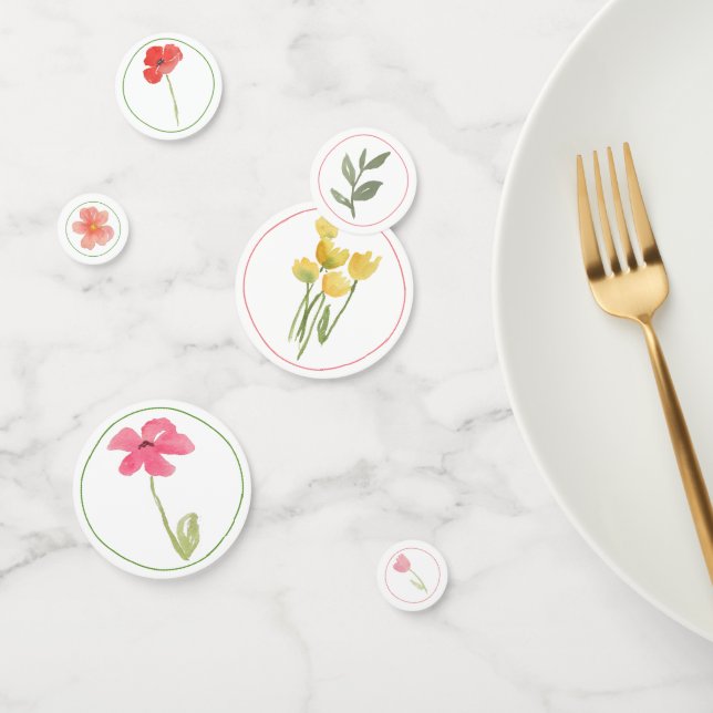 Watercolor Wildflower Confetti (Group)