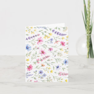 Watercolor Wildflower Envelope Liner Card