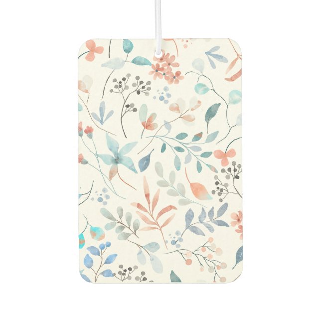  Watercolor Wildflower Floral Car Air Freshener (Front)
