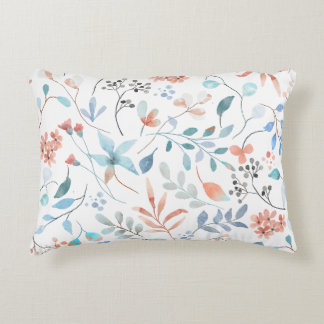 Watercolor Wildflower Floral Decorative Cushion