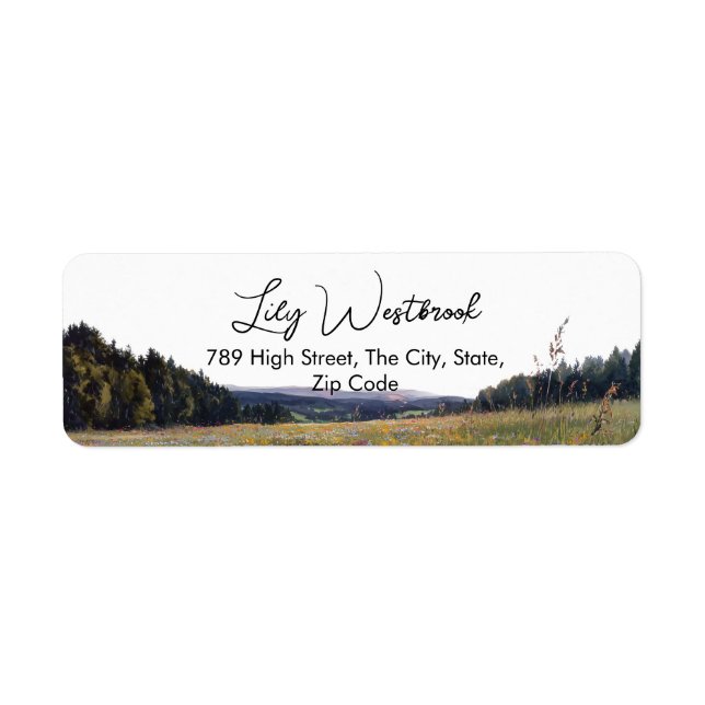 Watercolor Wildflower Floral Elegant Script (Front)