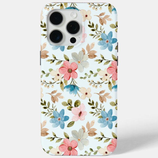 Watercolor Wildflower Floral Pattern Case-Mate iPhone Case (Back)