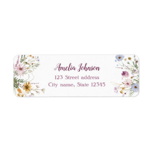 Watercolor Wildflower Floral Wreath