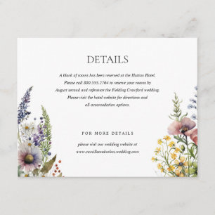 Watercolor Wildflower Garden Arch Floral Wedding Enclosure Card