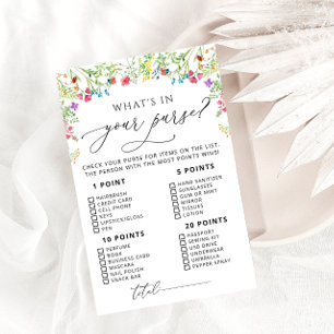 Watercolor Wildflower Garden Bridal Shower Game