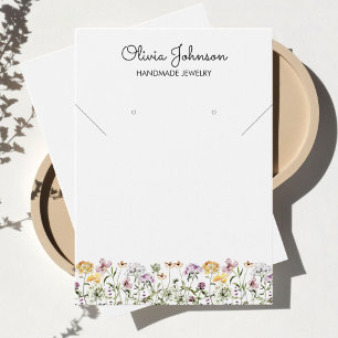 Watercolor Wildflower Garden Jewellery Display Car