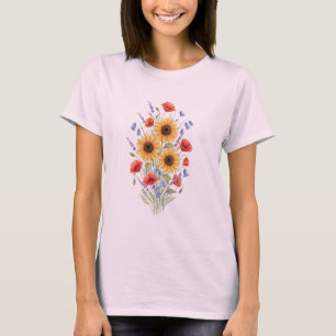 Watercolor Wildflower Garden T-Shirt