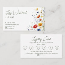 Watercolor Wildflower Green Modern Elegant Script