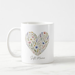 Watercolor Wildflower Heart for T-Shirt Coffee Mug