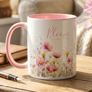 Watercolor Wildflower Meadow "Bloom" Mug