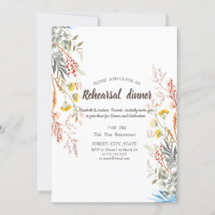 Watercolor Wildflower Meadow Dried Invitation