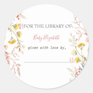 Watercolor Wildflower Meadow DriedPregnancy Classic Round Sticker