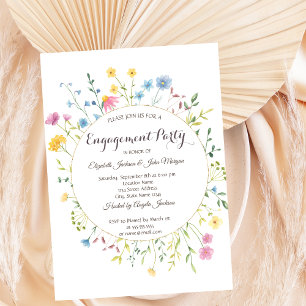 Watercolor Wildflower Meadow Frame Invitation
