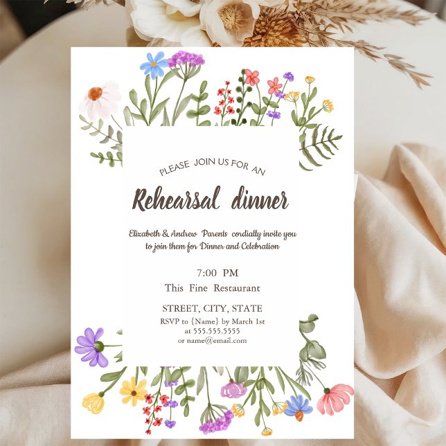 Watercolor  Wildflower Meadow Invitation (Creator Uploaded)