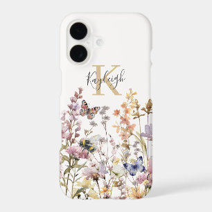 Watercolor Wildflower Monogram Name