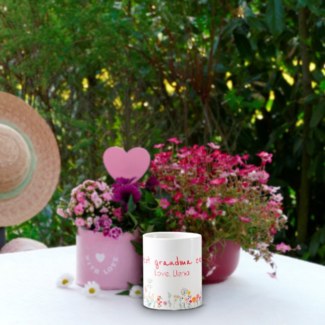 Watercolor wildflower mother day best grandma ever coffee mug (Creator Uploaded)
