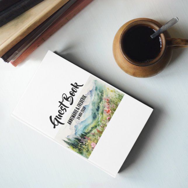 Watercolor Wildflower Mountain  Guest Book (Creator Uploaded)