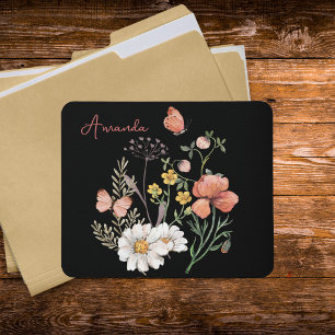 Watercolor Wildflower Mouse Mat