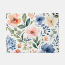 Watercolor Wildflower Pattern Modern Botanical